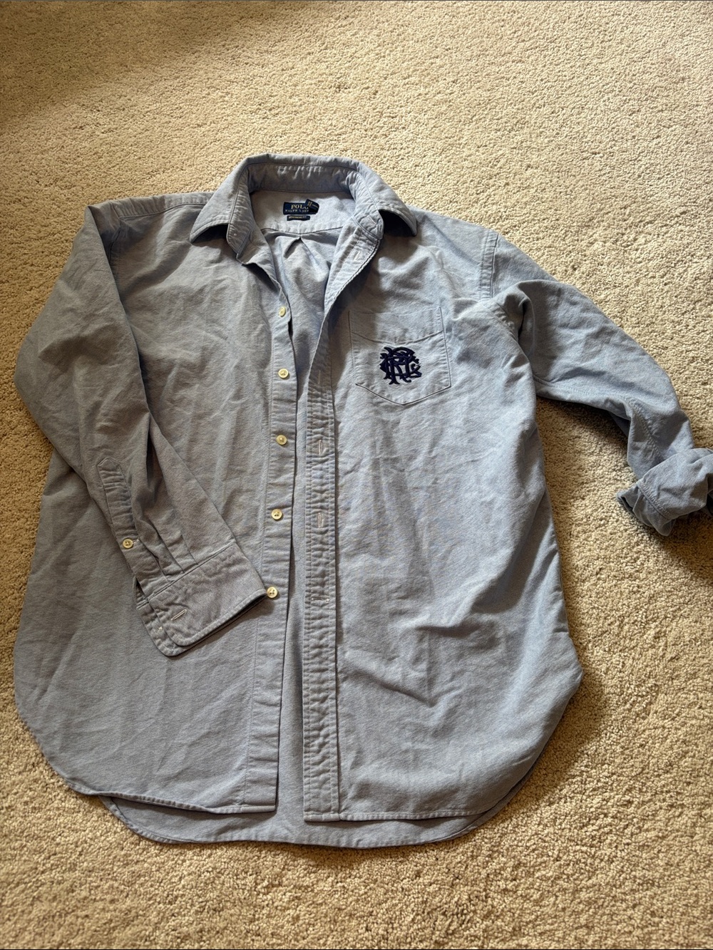 Ralph Lauren Light blue Button-Down Shirt with Chest Embroidery